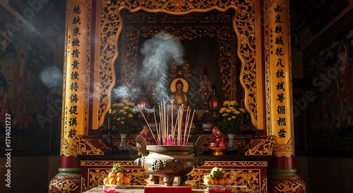 Temple Incense Offering.