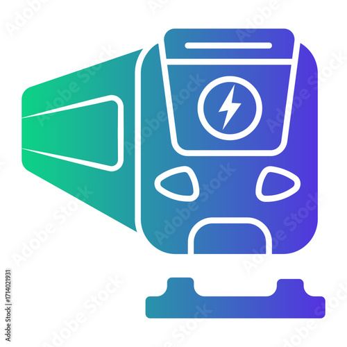 electric train Gradient icon