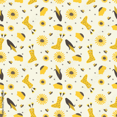 autumn sunflowers pattern