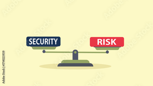 security and risk on the balance scale
