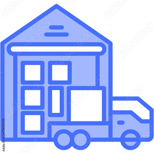 Freight Consolidation blue icon