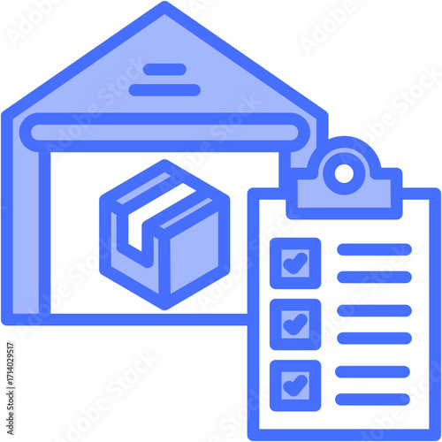 Inventory Management blue icon