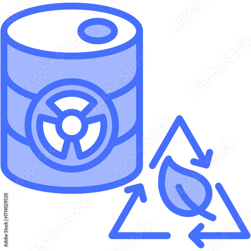 Hazardous Materials blue icon