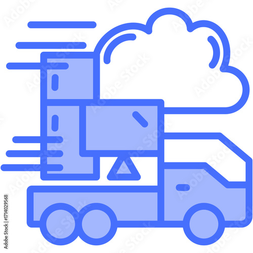 Electronics Shipping blue icon