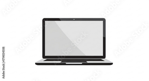 Modern laptop with a blank screen, perfect for showcasing your website or application in a clean and professional manner