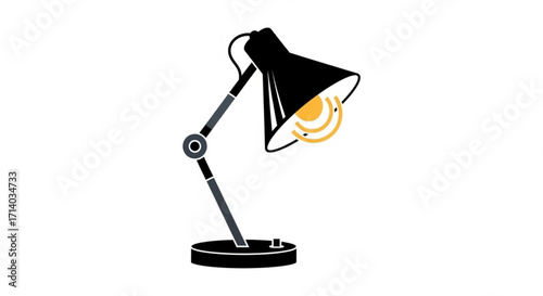 Desk lamp, a classic lighting fixture providing focused illumination for reading, studying, and working in various settings