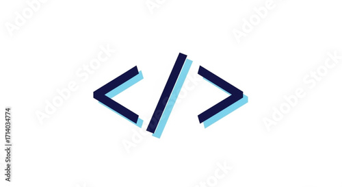 Code symbol, representing programming, software development, and the digital world, essential for web design and application creation