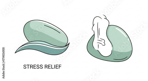 Stress relief with stones, a symbol of relaxation and wellbeing, a natural way to find peace and harmony in life