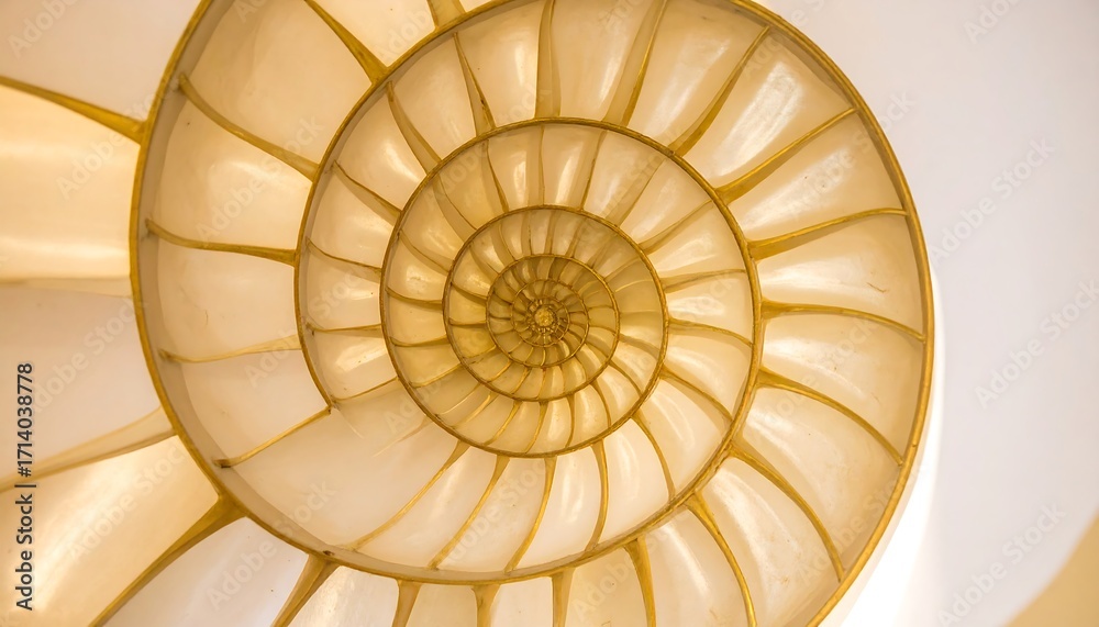 Fototapeta premium Spiral staircase, architectural detail (1)