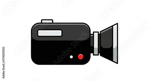 A classic camcorder icon, representing video recording and filmmaking a simple and recognizable symbol for media creation