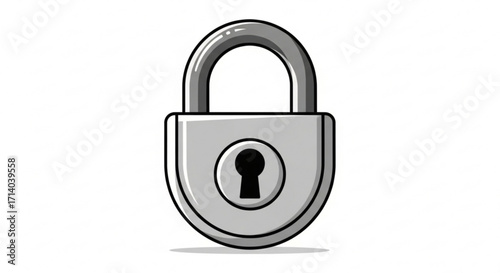 Silver padlock, a security device used to protect property and prevent unauthorized access, symbolizing safety and privacy