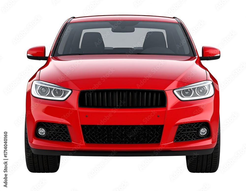 Fototapeta premium Red car front view (4)