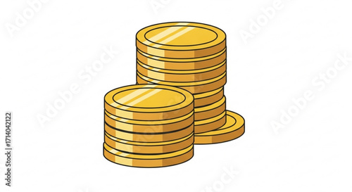 Stack of gold coins, representing wealth, finance, and prosperity, often used in business and investment contexts