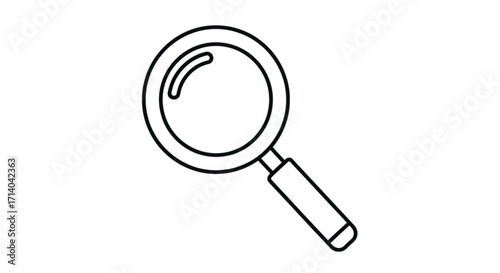 Magnifying glass icon for search and investigation, a tool for finding details and exploring information