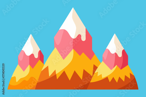 vector illustration of a mountain landscape