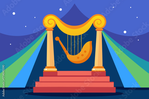 vector illustration of a red carpet