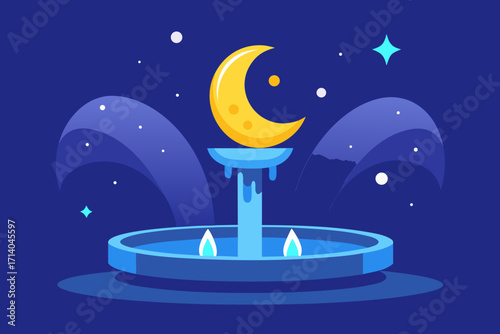 moon and stars