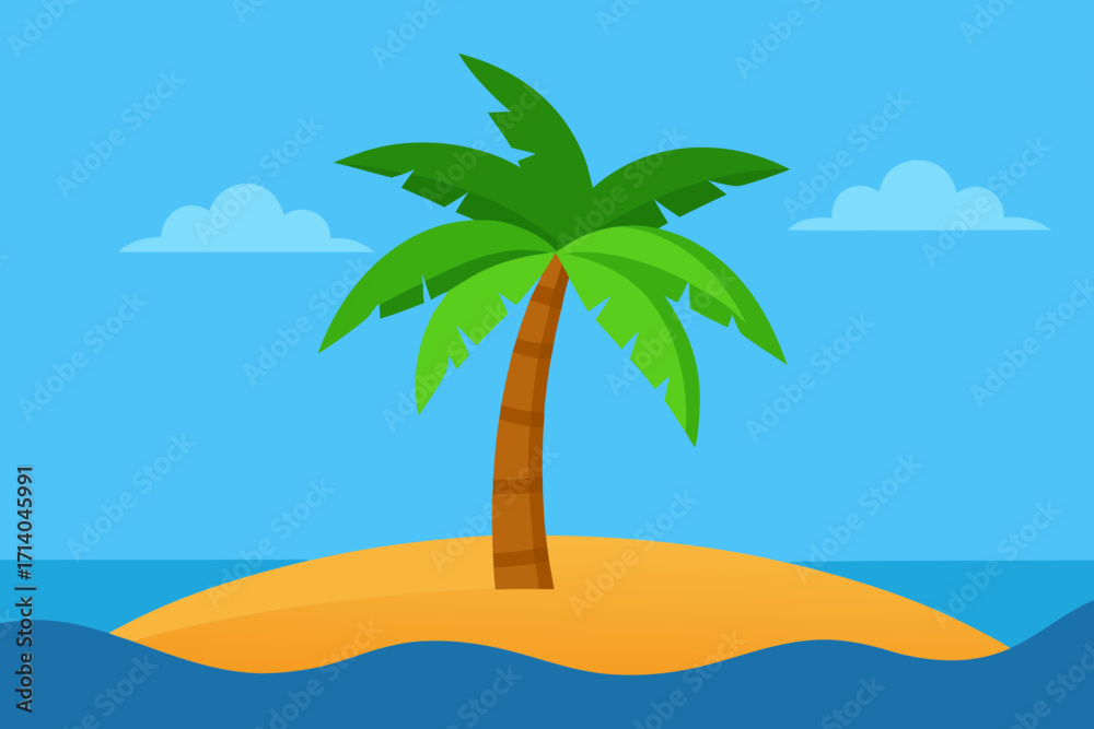 Fototapeta premium palm tree on the beach