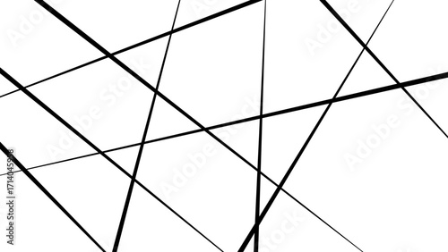 Random chaotic lines. Abstract geometric pattern. Outline monochrome texture. Trendy random diagonal lines image. Random chaotic lines. 

