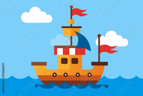 ship in the sea