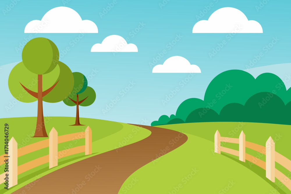 Fototapeta premium landscape with road