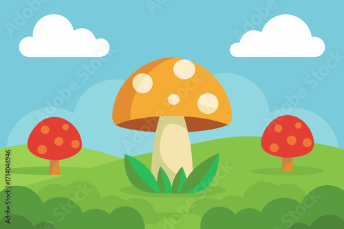 mushrooms in the forest