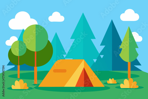 camping in the mountains