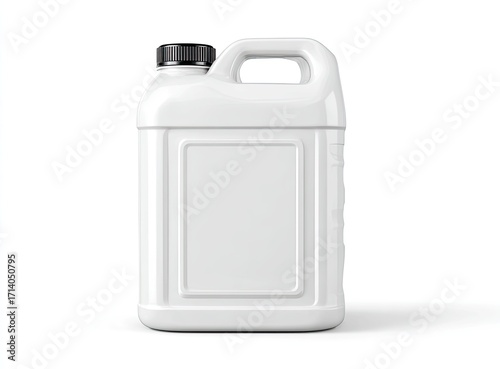 White plastic container with black lid