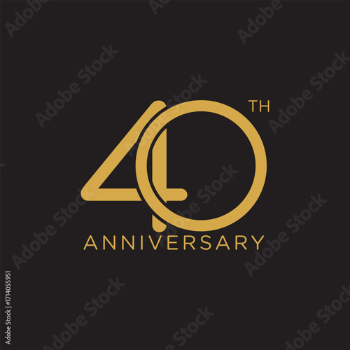 Modern and elegant  40 anniversary logo design