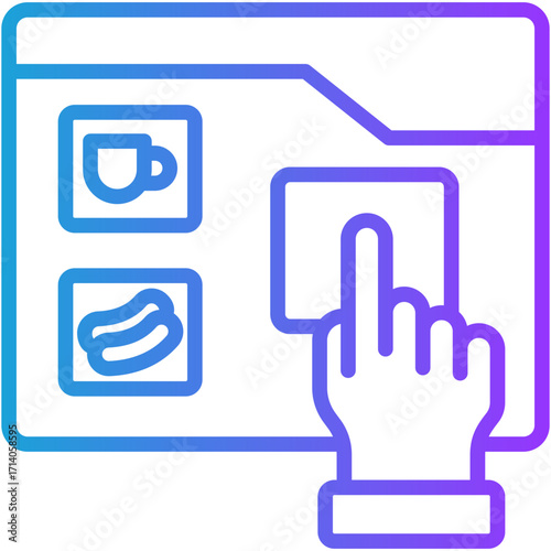 Self Ordering line gradient icon