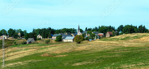 View on Montgreleix village, Cantal, Auvergne-Rhone-Alpes, France
