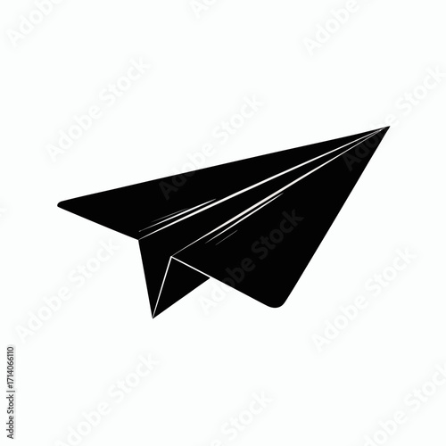 paper plane isolated on white