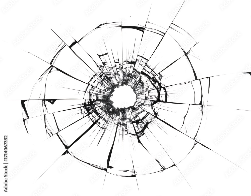 Obraz premium Shattered glass circle