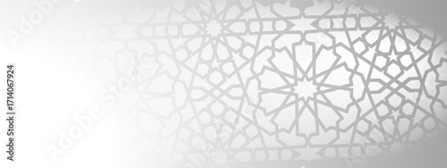 Islamic pattern with arabesque overlay for eid and ramadan background. Abstract geometry with muslim texture for elegant design. Traditional art with mandala for decoration or greeting card.