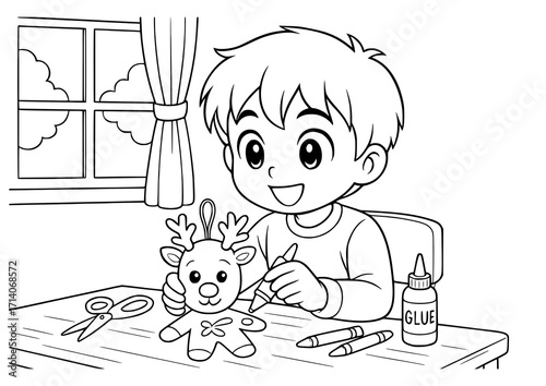 Christmas at School coloring pages for kids! Includes  festive classroom scenes with games, Santa, crafts, and magical holiday moments. Perfect printable for kindergarten & elementary students.