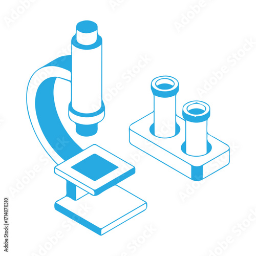 Microscope & Beakers