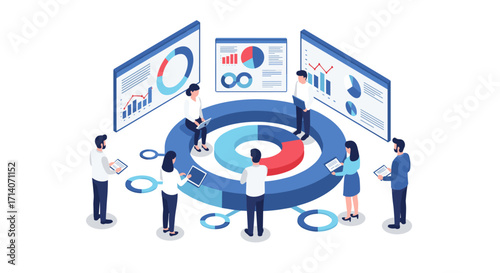 Collaborative business analysis in a modern office setting