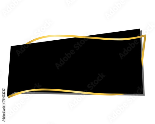 Elegant Gold Label Banner, Black Friday Sale Banner