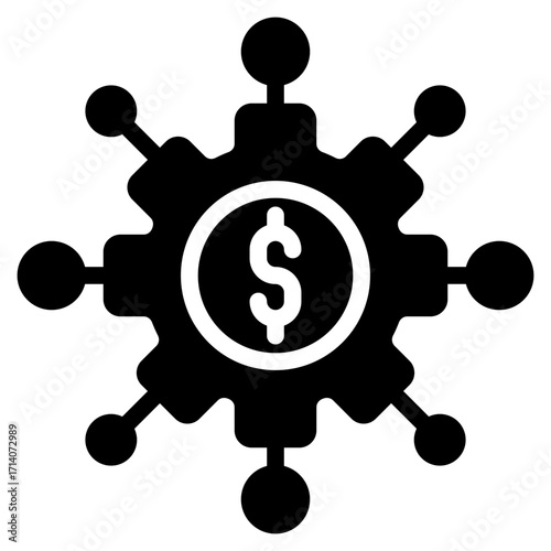Business Model Icon in Glyph Style Suitable for Web, Apps, Presentation, or Printable Meanings