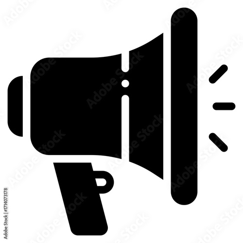 Promotion Icon in Glyph Style Suitable for Web, Apps, Presentation, or Printable Meanings