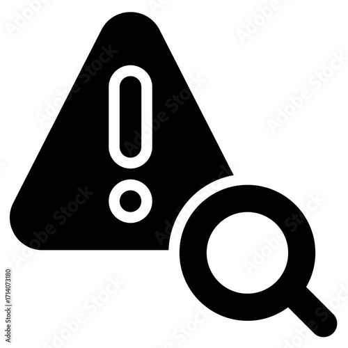 Risk Study Icon in Glyph Style Suitable for Web, Apps, Presentation, or Printable Meanings