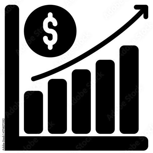 Sales Icon in Glyph Style Suitable for Web, Apps, Presentation, or Printable Meanings