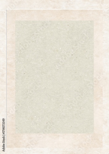 A textured beige background with a central pale green rectangle framed by a subtle border.