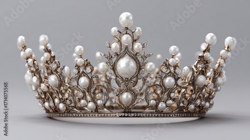 Wallpaper Mural Exquisite pearl and gold tiara, ornate design, regal elegance Torontodigital.ca