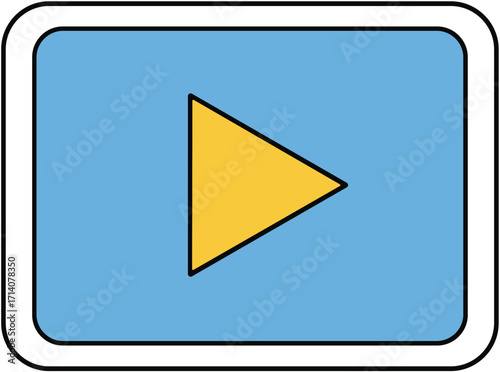 Play button icon media player interface.