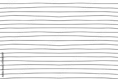 Hand drawn black lines on a black background. Seamless pattern under clipping mask. Abstract background, texture. Evenly spaced horizontal lines, a hand-drawn sheet.