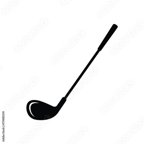 Silhouette of a golf club on a white background