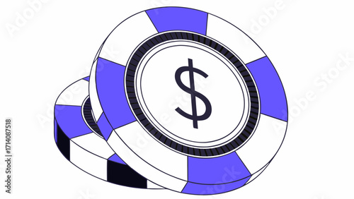 for hologram coin design glass icon purple dollar render 3d game chip banking app token or casino for win money symbol isolated or web or ui 3d currency on white background illustration fin 31082051 1
