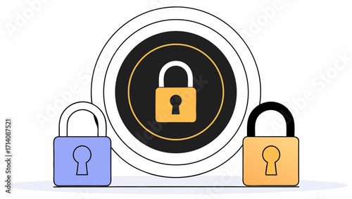 holographic glass symbol for secure render crystal gradient set of 3d and unlocked lock in and angles web and concept privacy icon 3d design protection different locked safety padlock illus 54497509 1