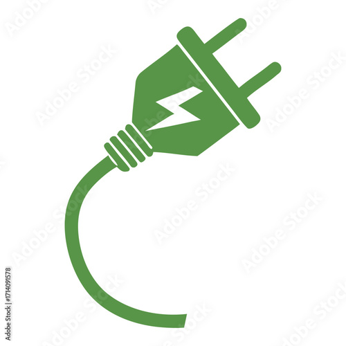 Clean green energy icon representing eco friendly power and sustainability